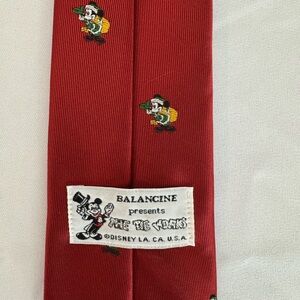 Vintage Disney Red Tie with Classic Mickey Mouse Pattern